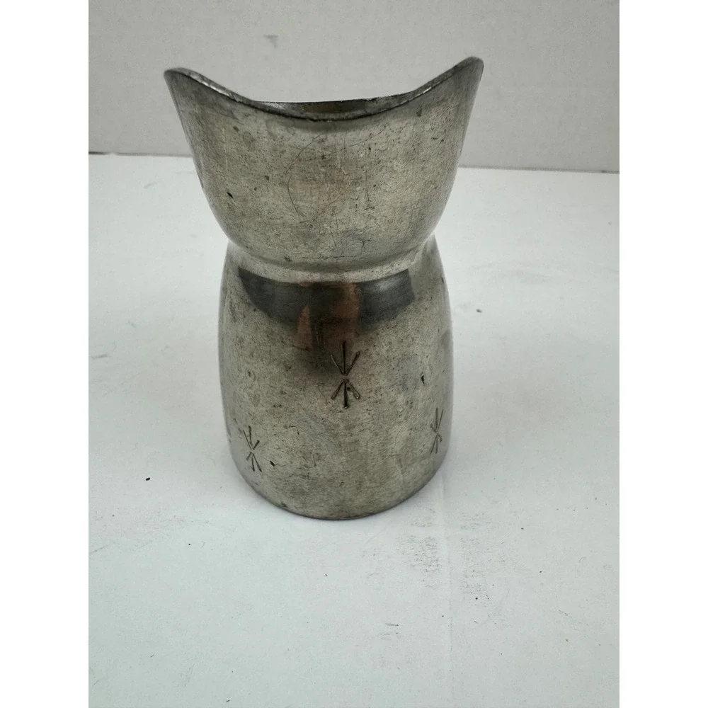 Vintage Pewter Norway Starburst Pitcher MCM Creamer 675/1 4.5 Inch
